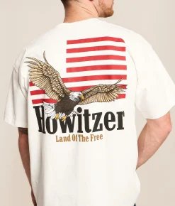 Tops|Graphic T-Shirts | Howitzer Eagle T-Shirt Antique White