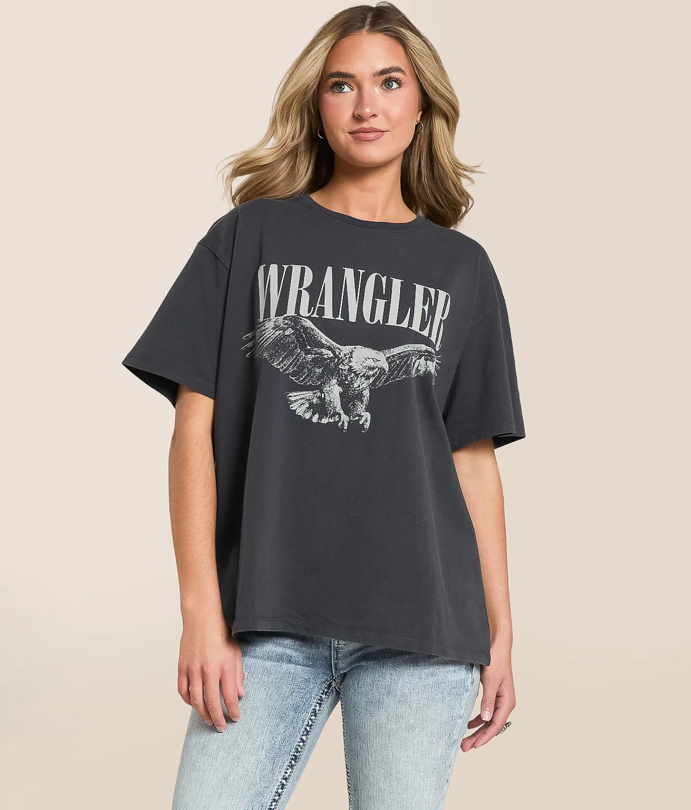 Wrangler® Eagle T-Shirt Faded Black Clearance