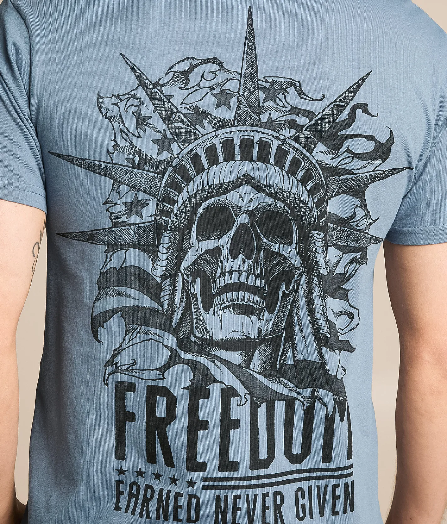 Tops|Graphic T-Shirts | Howitzer Earned T-Shirt Steel Blue