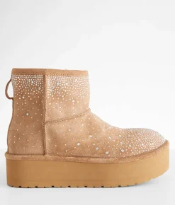 Shoes | Madden Girl Easehr Rhinestone Ankle Boot Tan Multi