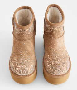 Shoes | Madden Girl Easehr Rhinestone Ankle Boot Tan Multi