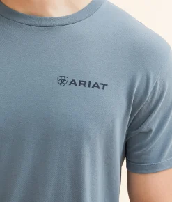 Ariat Echo Valley T-Shirt Light Denim Clearance