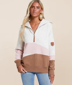 Tops | Wanakome Eevie Quarter Zip Pullover Oatwood Mix