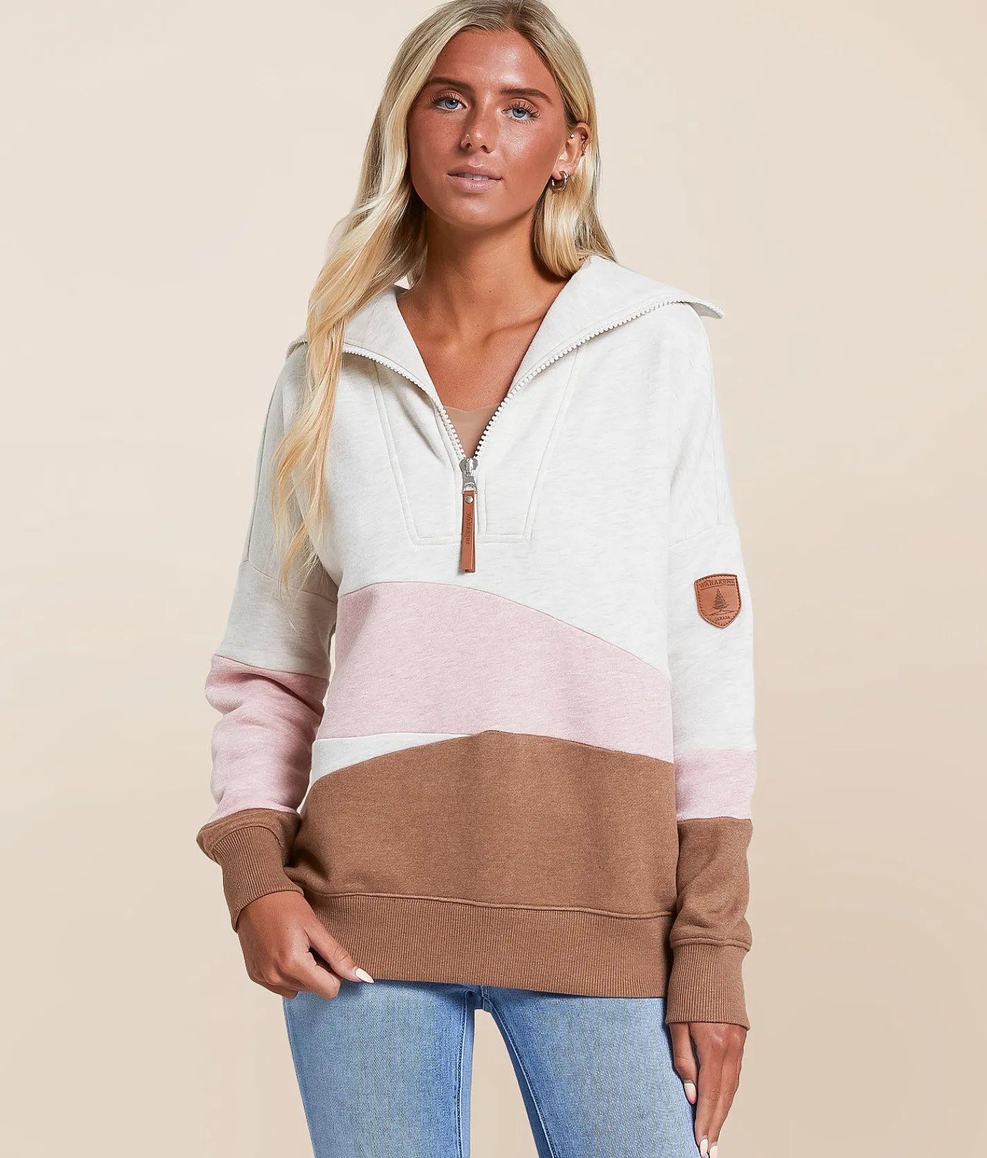 Tops | Wanakome Eevie Quarter Zip Pullover Oatwood Mix