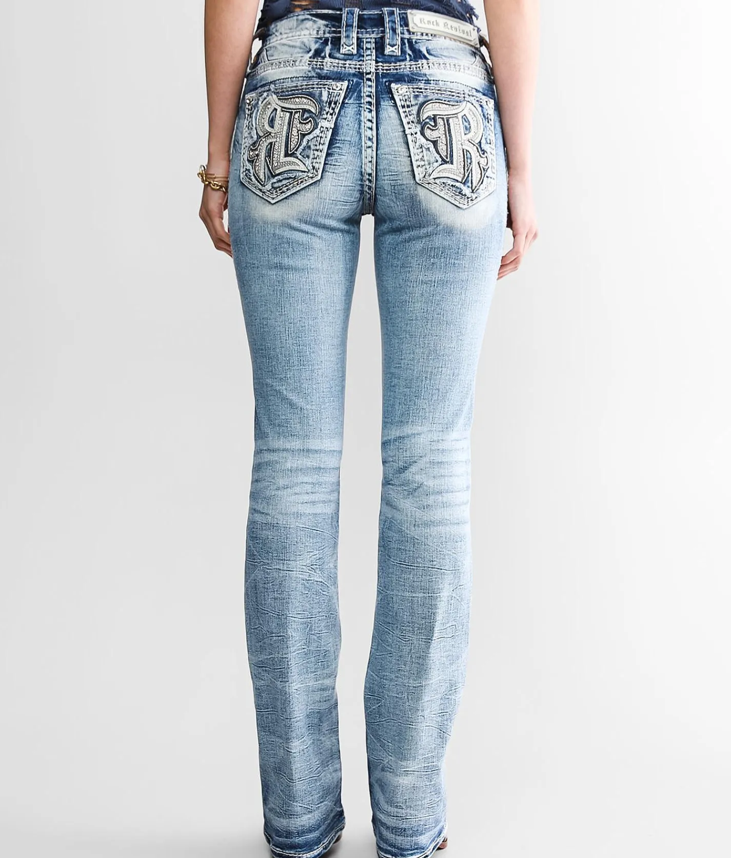 Rock Revival Eilish Mid-Rise Boot Stretch Jean Eilish MB205 Hot
