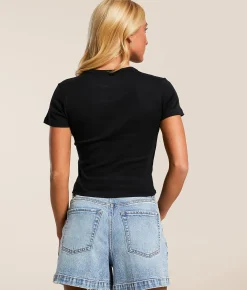 Tops | Hurley El Dorado Cropped T-Shirt Black