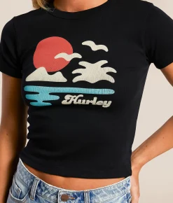 Tops | Hurley El Dorado Cropped T-Shirt Black