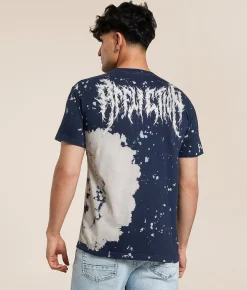 Affliction Electric Fire T-Shirt Bk Vintage White Tie Dye Best