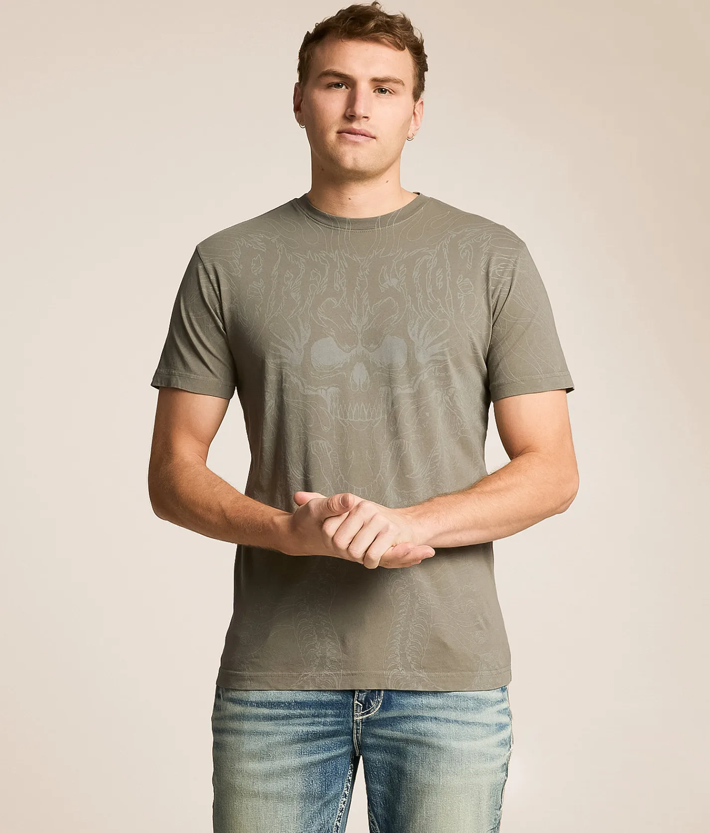 Tops|Graphic T-Shirts | Affliction Electric Storm T-Shirt Moonmist