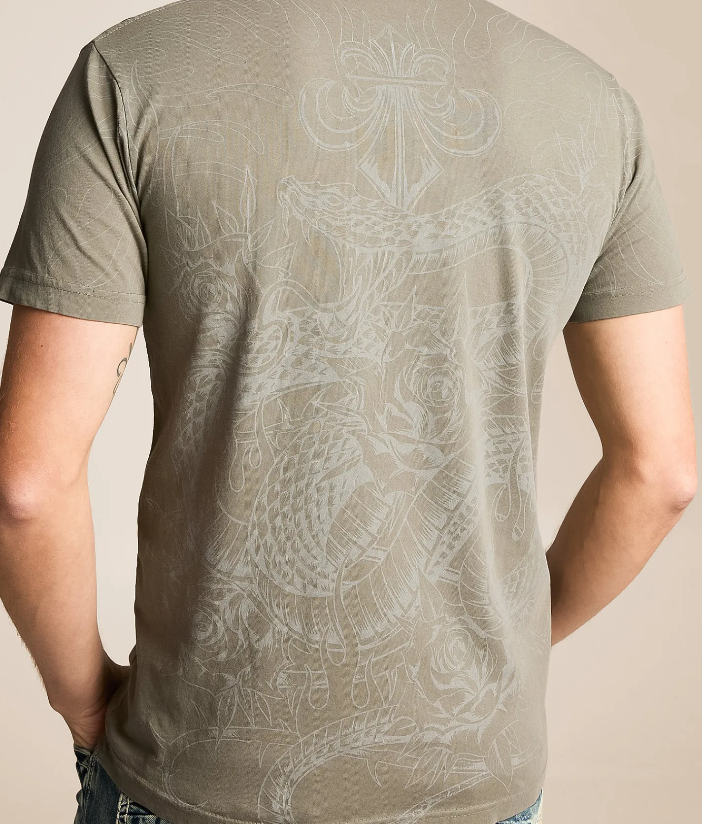 Tops|Graphic T-Shirts | Affliction Electric Storm T-Shirt Moonmist
