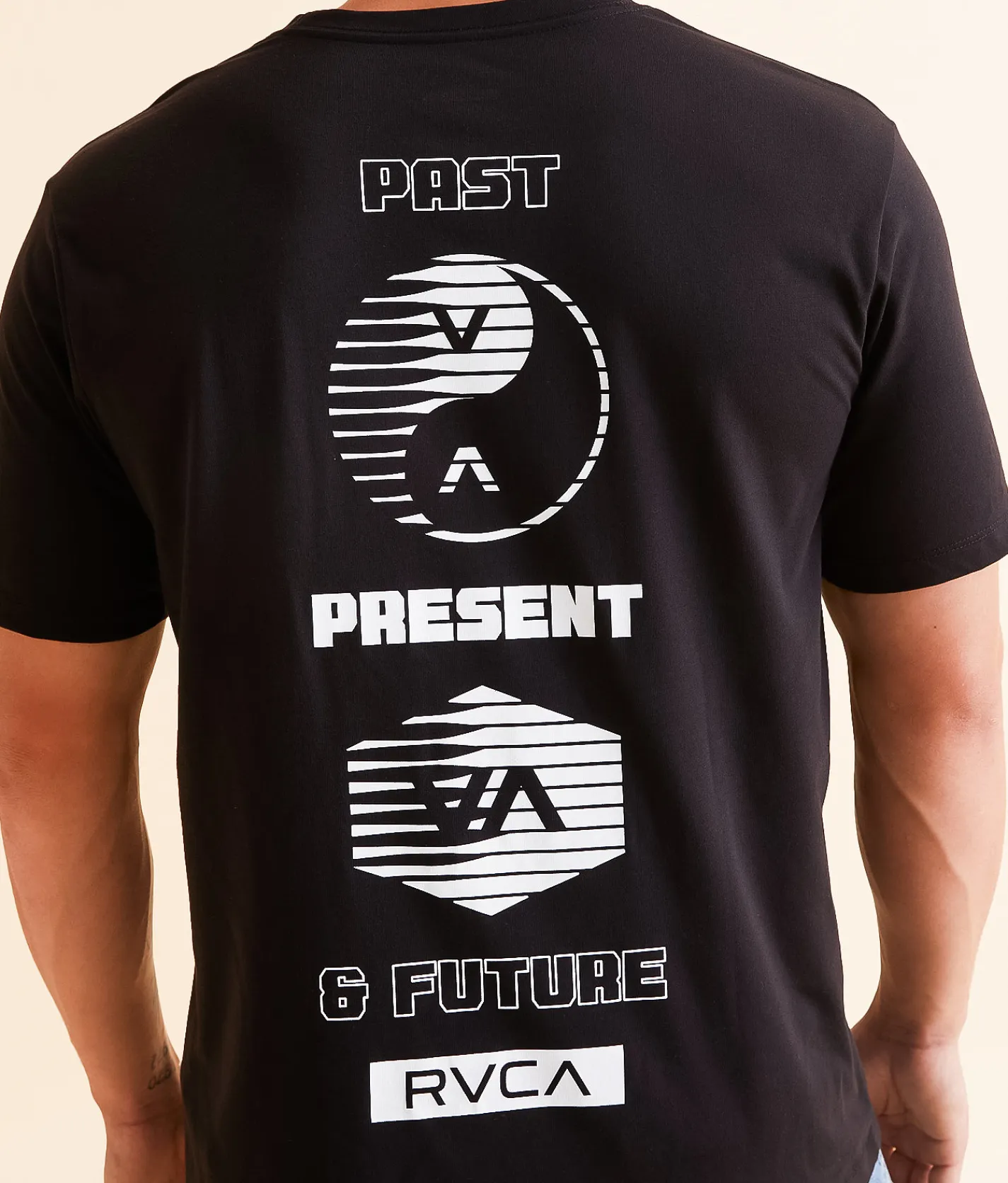 RVCA Element Streak Sport T-Shirt Black Clearance