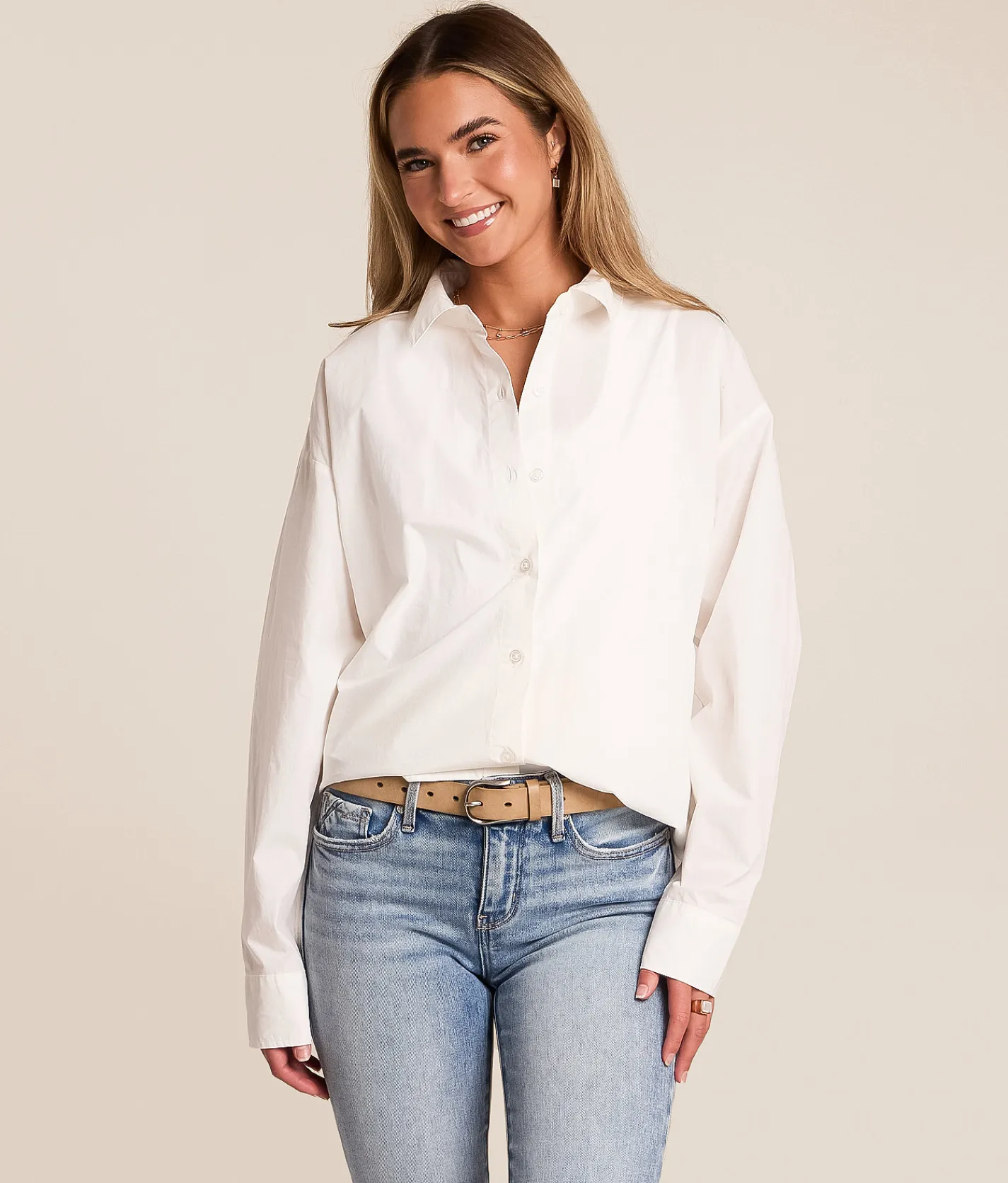 Tops | Z Supply Elevated Poplin Blouse White