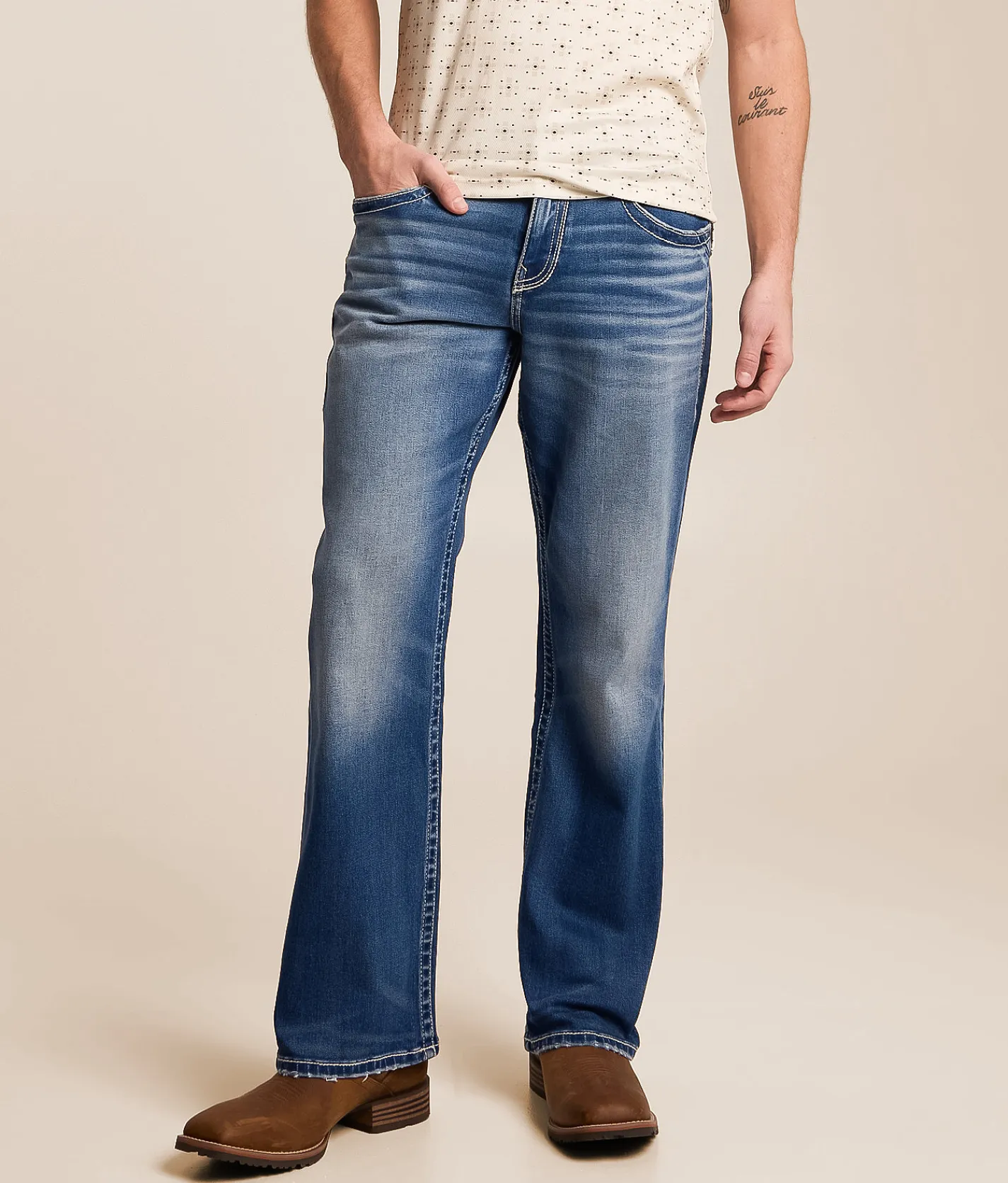 Buckle Black Eleven Boot Stretch Jean Linwood