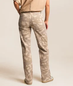 HIDDEN Ella Camo Classic Straight Stretch Jean Tan Camo Sale