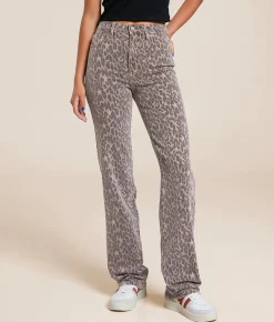 Jeans|Bottoms | HIDDEN Ella Classic Straight Stretch Jean Cheetah