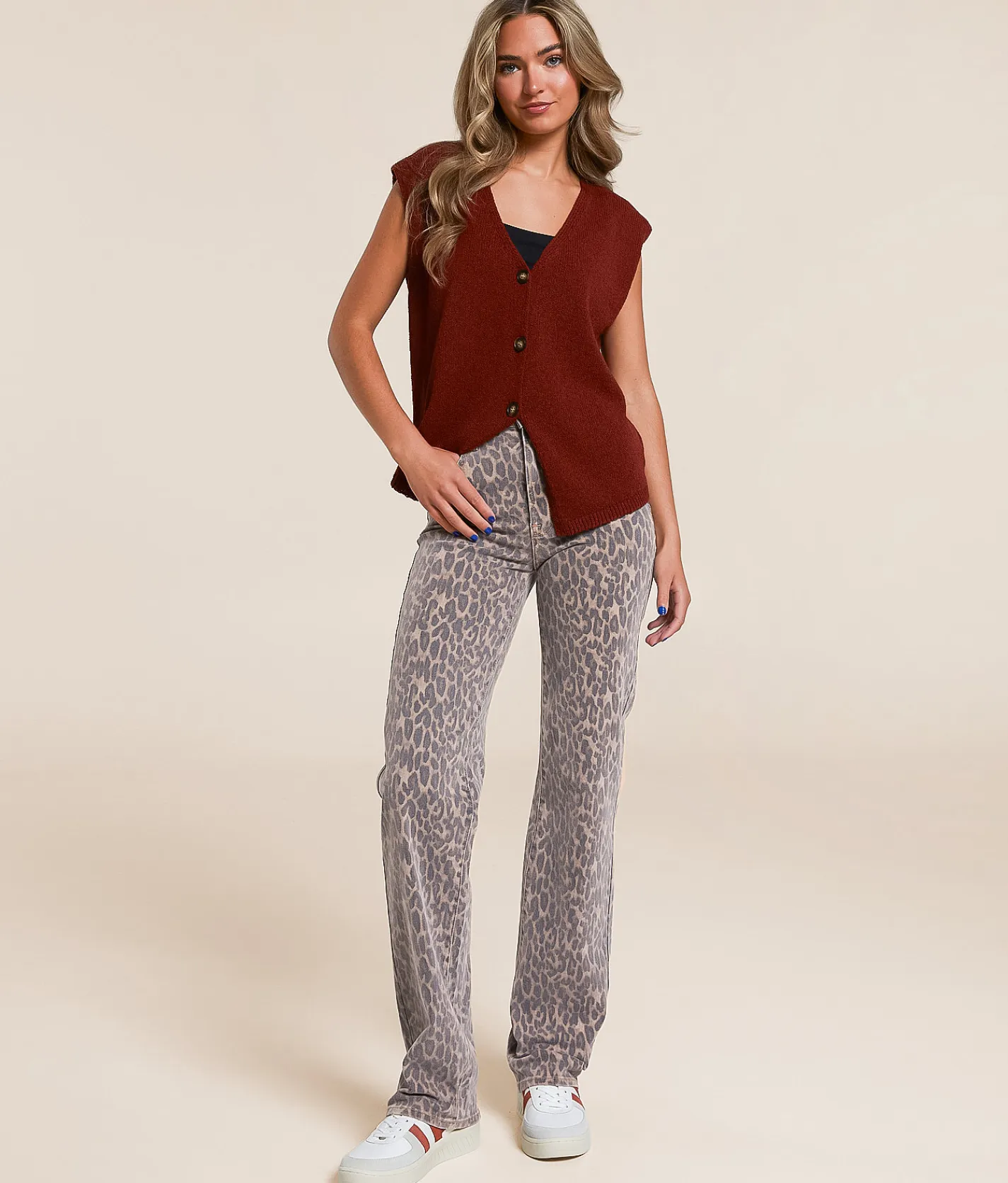 Jeans|Bottoms | HIDDEN Ella Classic Straight Stretch Jean Cheetah