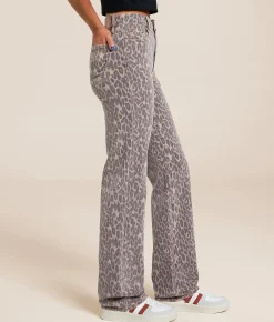 Jeans|Bottoms | HIDDEN Ella Classic Straight Stretch Jean Cheetah