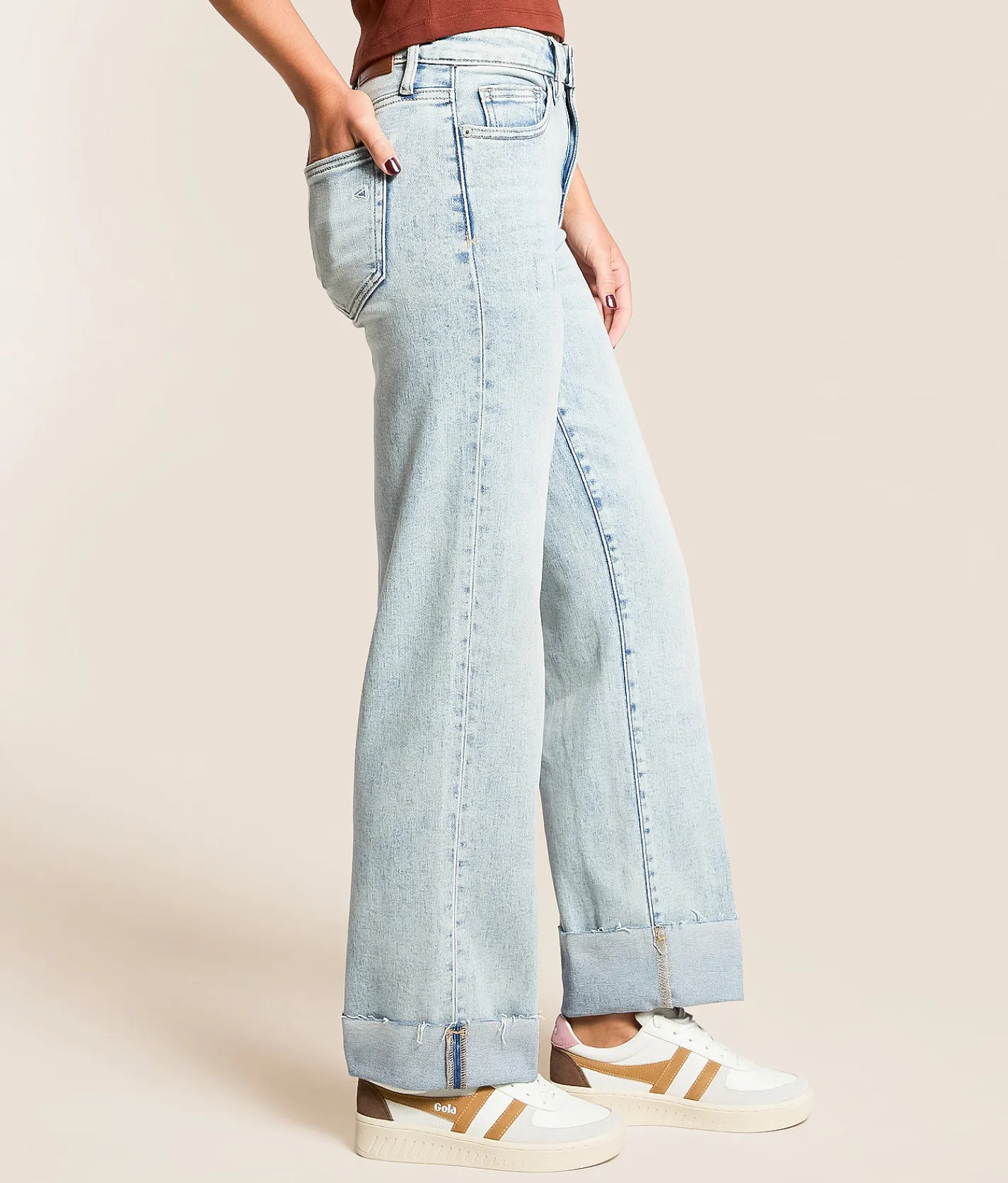 HIDDEN Ella Classic Straight Stretch Jean Bodega Bay Sale