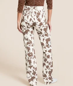 Jeans|Jeans | HIDDEN Ella Cow Print Classic Straight Stretch Jean Small Cow
