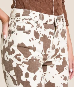 Jeans|Jeans | HIDDEN Ella Cow Print Classic Straight Stretch Jean Small Cow