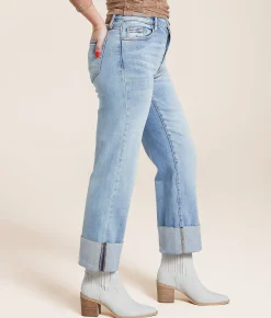 Jeans|Bottoms | HIDDEN Ella Cropped Straight Stretch Cuffed Jean Monterary