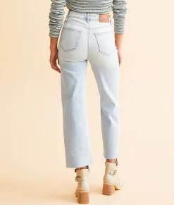 HIDDEN Ella Cropped Straight Stretch Jean Light Discount