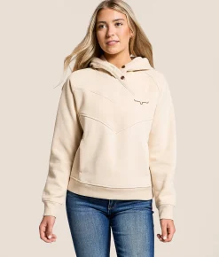 Kimes Ranch Ella Hooded Henley Sweatshirt Brown Online