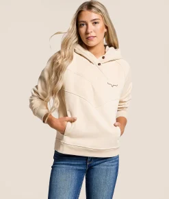 Kimes Ranch Ella Hooded Henley Sweatshirt Brown Online