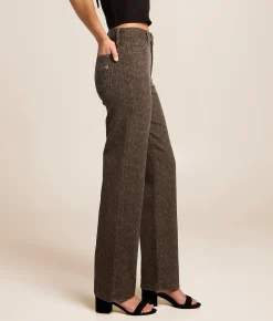 HIDDEN Ella Leopard Classic Straight Stretch Jean Brown Cheetah Online