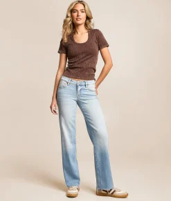 HIDDEN Ella Low Rise Classic Straight Stretch Jean Sunset Beach Sale