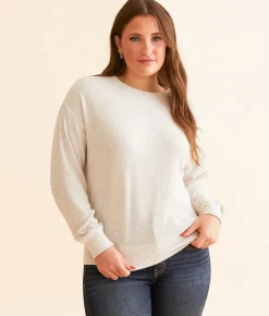 Tops | White Crow Elle Ribbed Top Light Oatmeal Heather