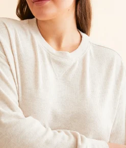 Tops | White Crow Elle Ribbed Top Light Oatmeal Heather