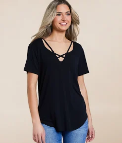 White Crow Elliot Strappy Top Black Sale