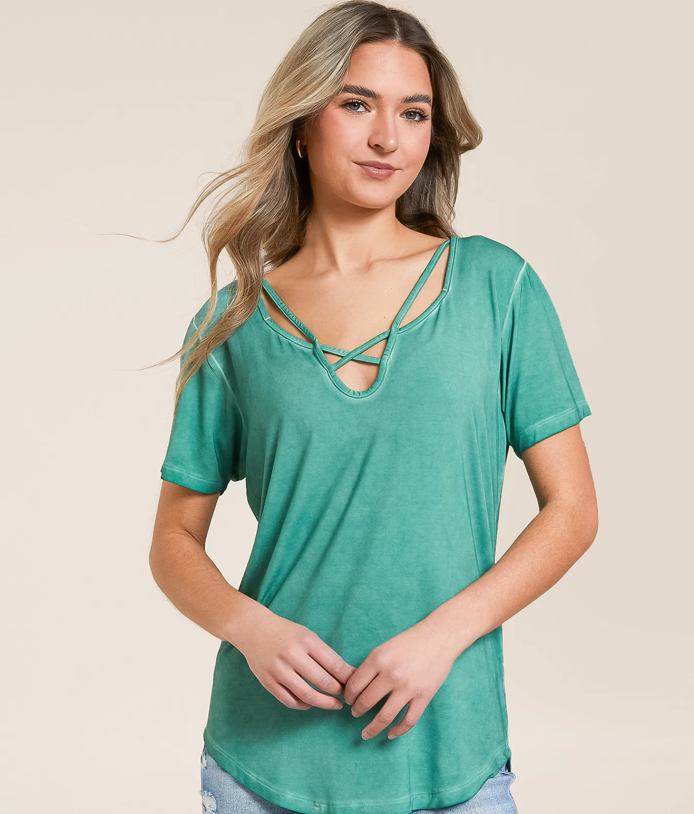 White Crow Elliot Strappy Top Aqua Sea Online