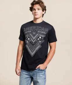 American Fighter Elmont T-Shirt Black Pitch Black Hot