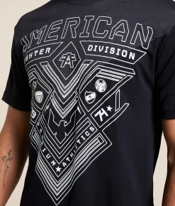 American Fighter Elmont T-Shirt Black Pitch Black Hot