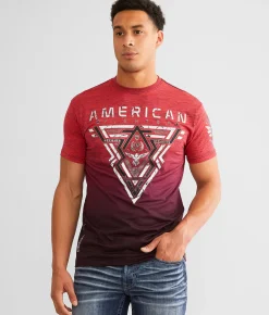 American Fighter Elmore T-Shirt Grenadine Warm Wine New