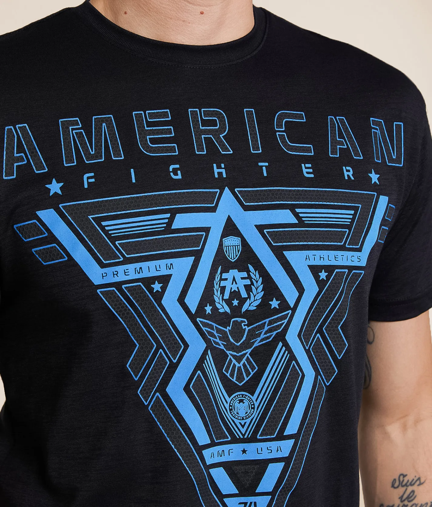 Tops|Graphic T-Shirts | American Fighter Elmore T-Shirt Pitch Black