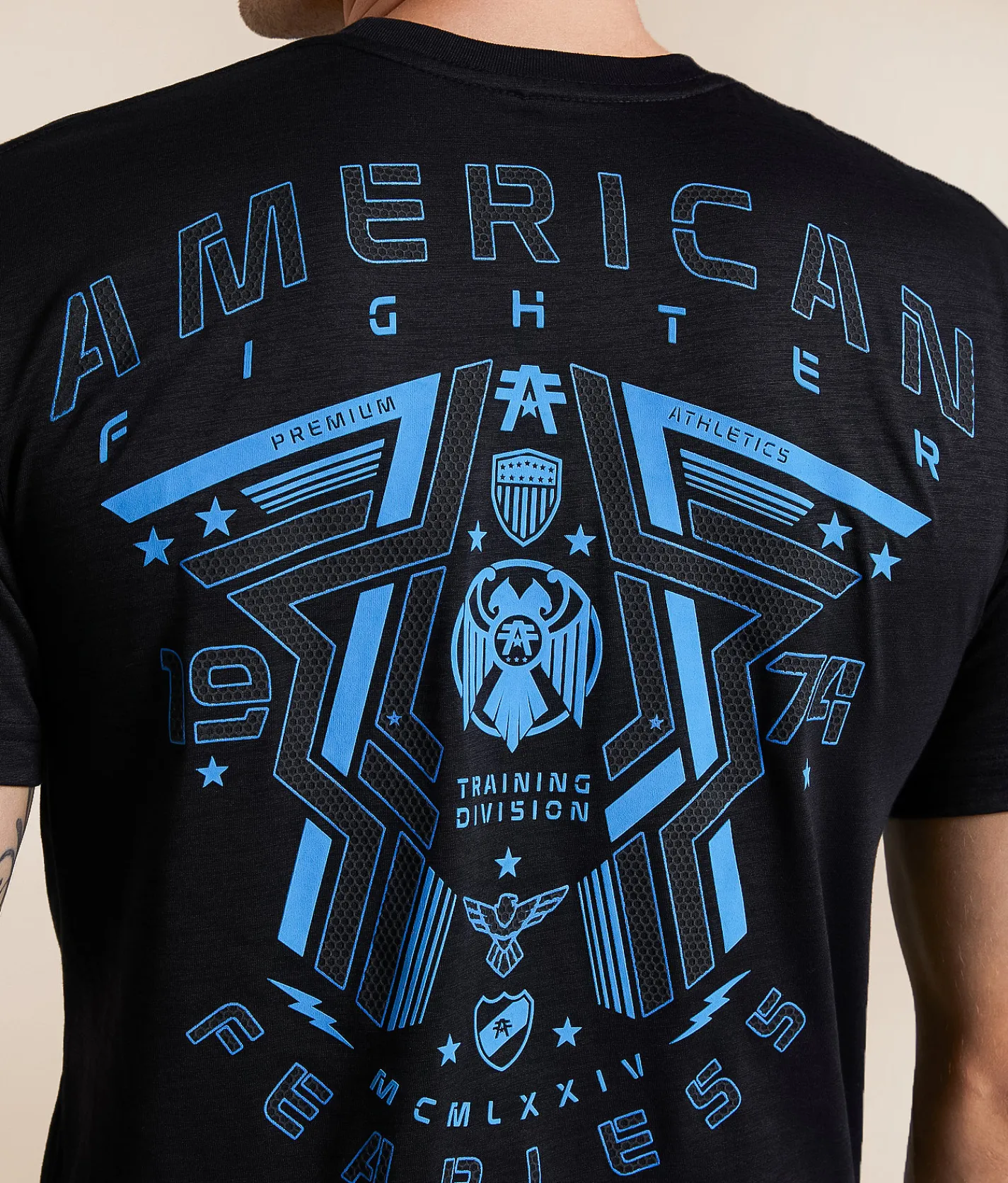 Tops|Graphic T-Shirts | American Fighter Elmore T-Shirt Pitch Black