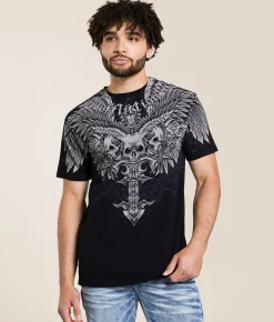 Tops|Graphic T-Shirts | Affliction Elusive Afterlife T-Shirt Black