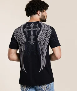 Tops|Graphic T-Shirts | Affliction Elusive Afterlife T-Shirt Black