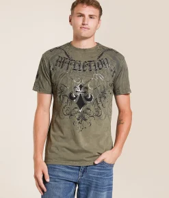 Affliction Elusive Phase T-Shirt Moonmist Lava Sale