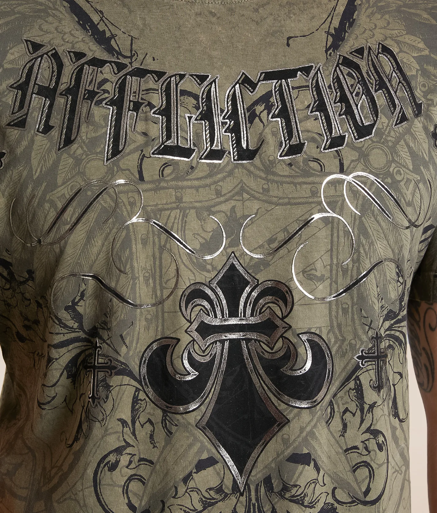 Affliction Elusive Phase T-Shirt Moonmist Lava Sale