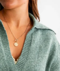 Z Supply Ember Collared Sweater Everglade Clearance
