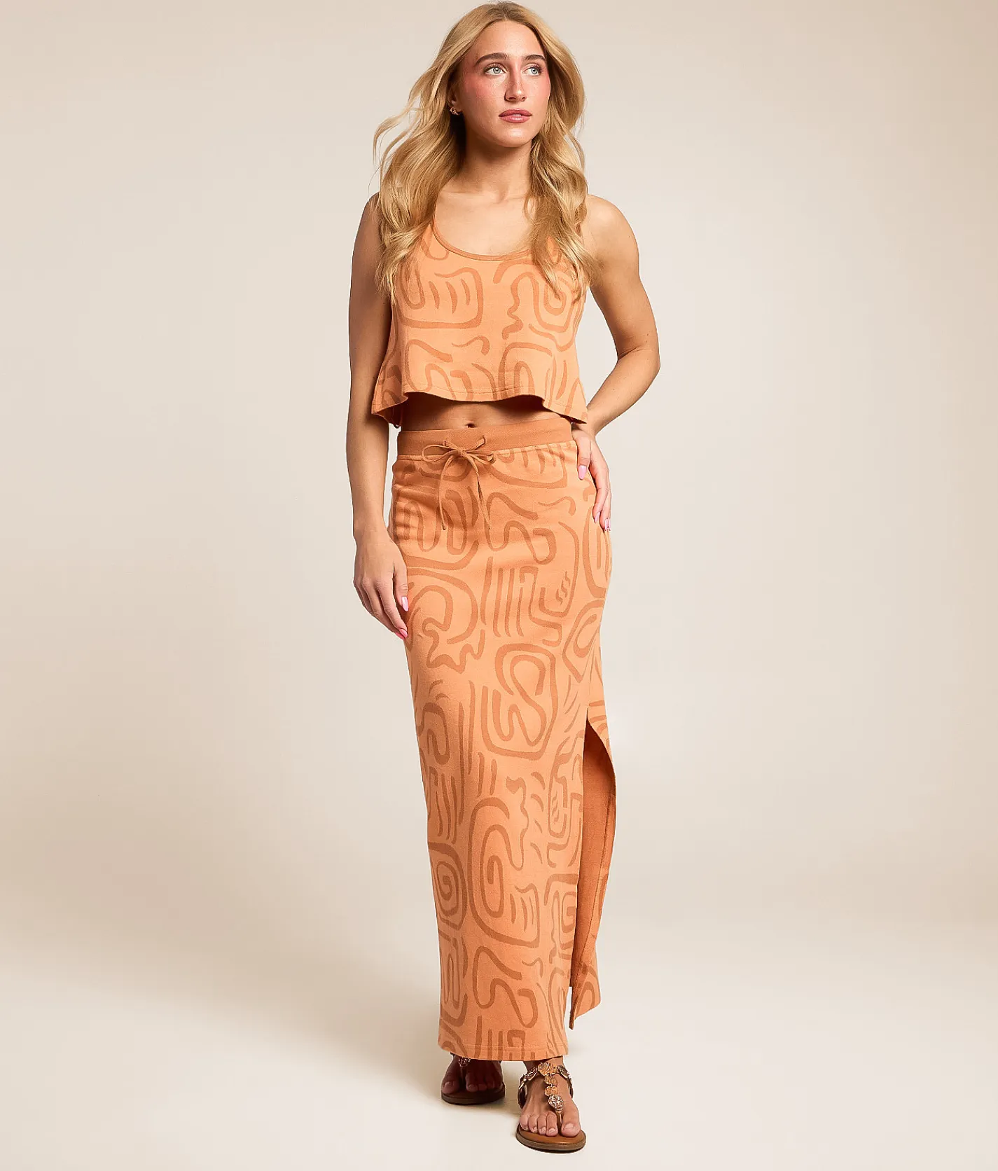 Tops | Billabong Embers Cropped Tank Top Tangerine