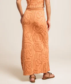 Billabong Embers Midi Skirt Tangerine Clearance