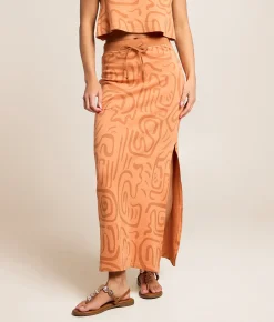 Billabong Embers Midi Skirt Tangerine Clearance