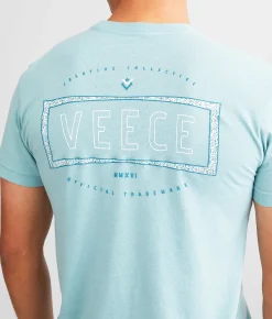 Graphic T-Shirts | Veece Emblem T-Shirt Light Turquoise Heather