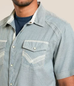 Tops | Buckle Black Embroidered Athletic Shirt Blue Tan