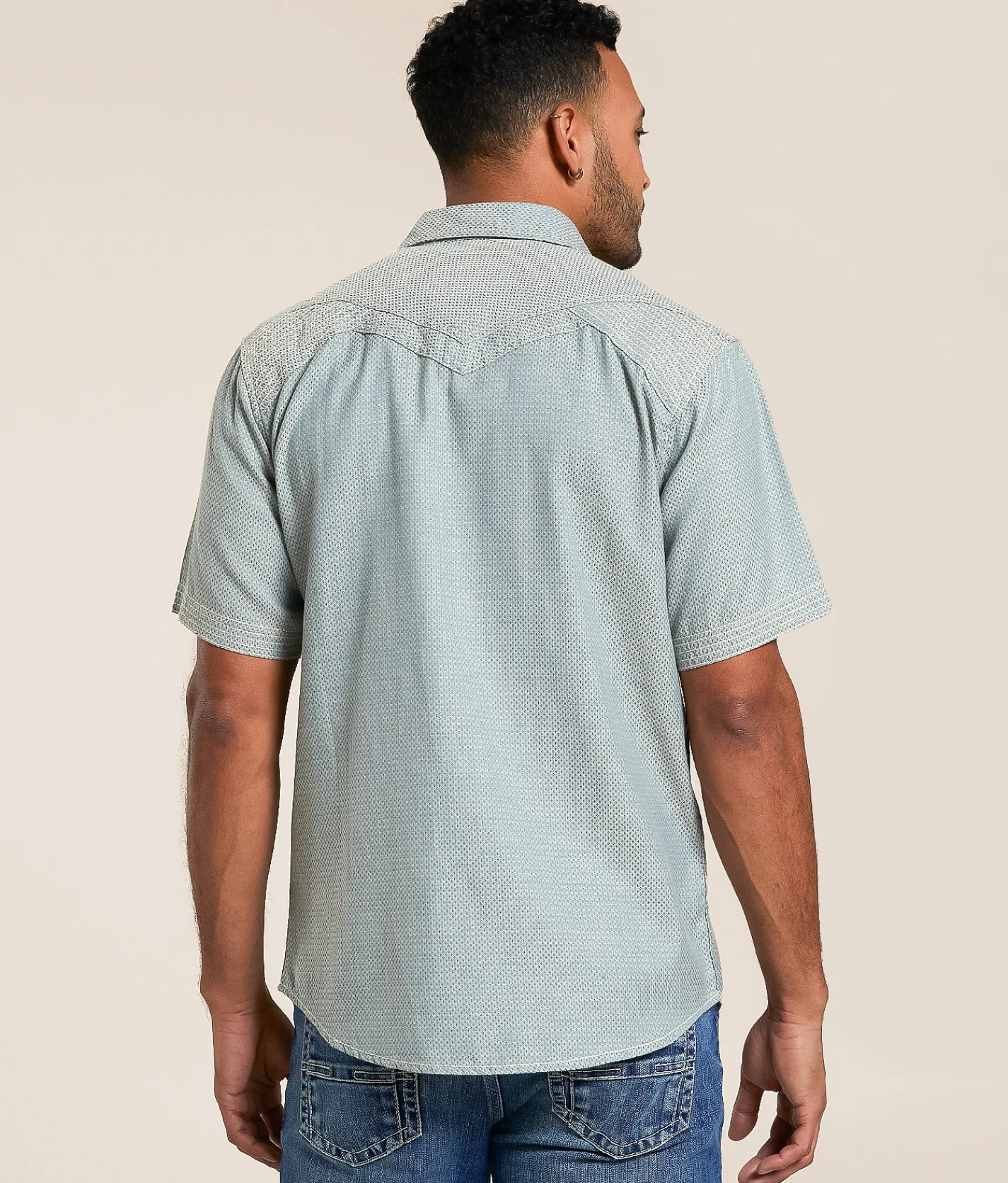 Tops | Buckle Black Embroidered Athletic Shirt Blue Tan